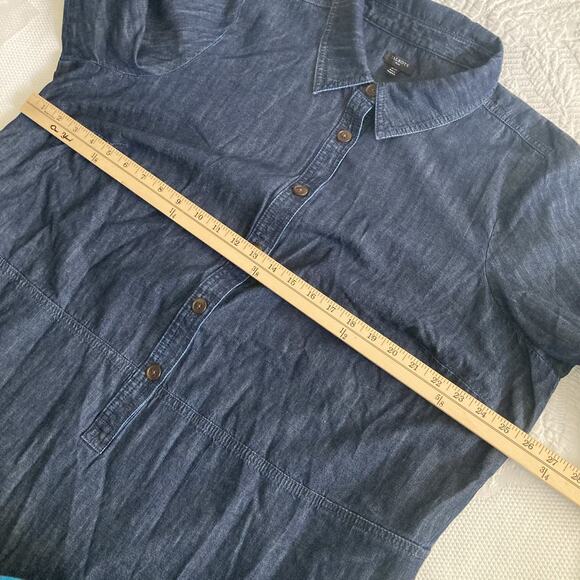 Talbots Denim Chambray denim Shirt Dress Long Sleeve 100% Cotton Plus size 20W - Picture 6 of 14
